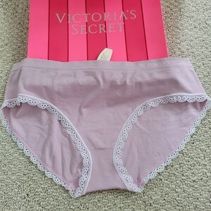 Victoria's Secret Pinky Mauve With White Lace Trim Panties